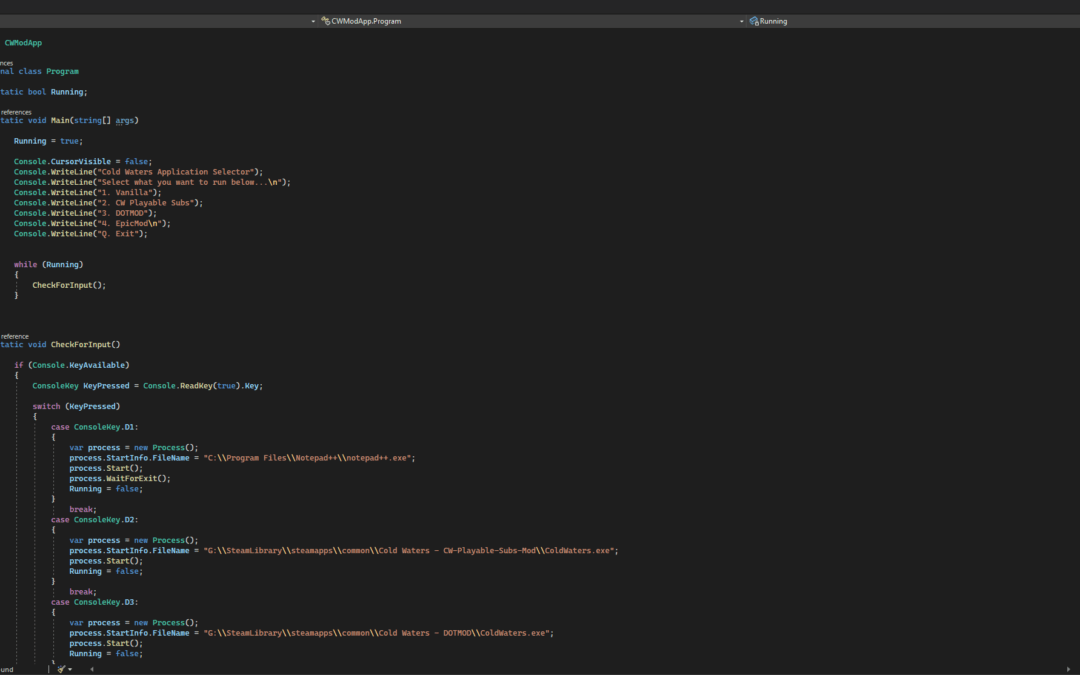 CW Mod Selector (Console App)